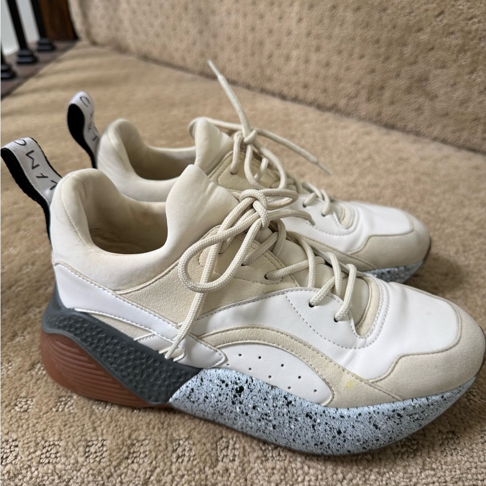 Stella McCartney Cream and Gray Sneakers